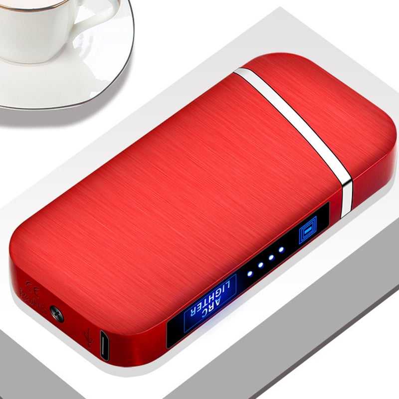 Robustes & langlebiges Plasma-Lichtbogen Feuerzeug, winddicht, USB-aufladbar, Zinklegierung. Unisex-Design.