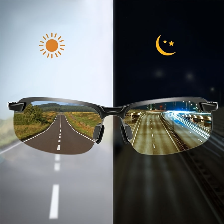 Adaptive polarisierte Autofahrer Sonnenbrille, photochrom mit Blendschutz und UV400 für optimale Sicht.