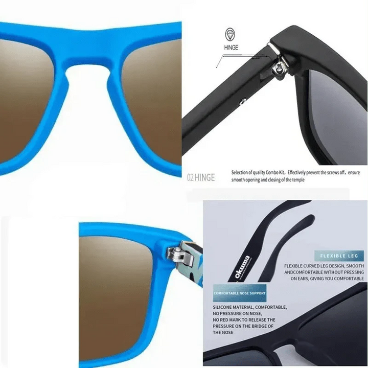 Herren Sonnenbrille polarisiert, UV400 Schutz. Sportliche Blendschutz Brille für alle Outdoor-Aktivitäten.