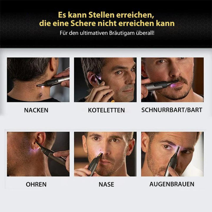 Elektrischer Präzisions-Augenbrauentrimmer in Originalverpackung. Für präzise Haarentfernung & Unisex-Grooming.
