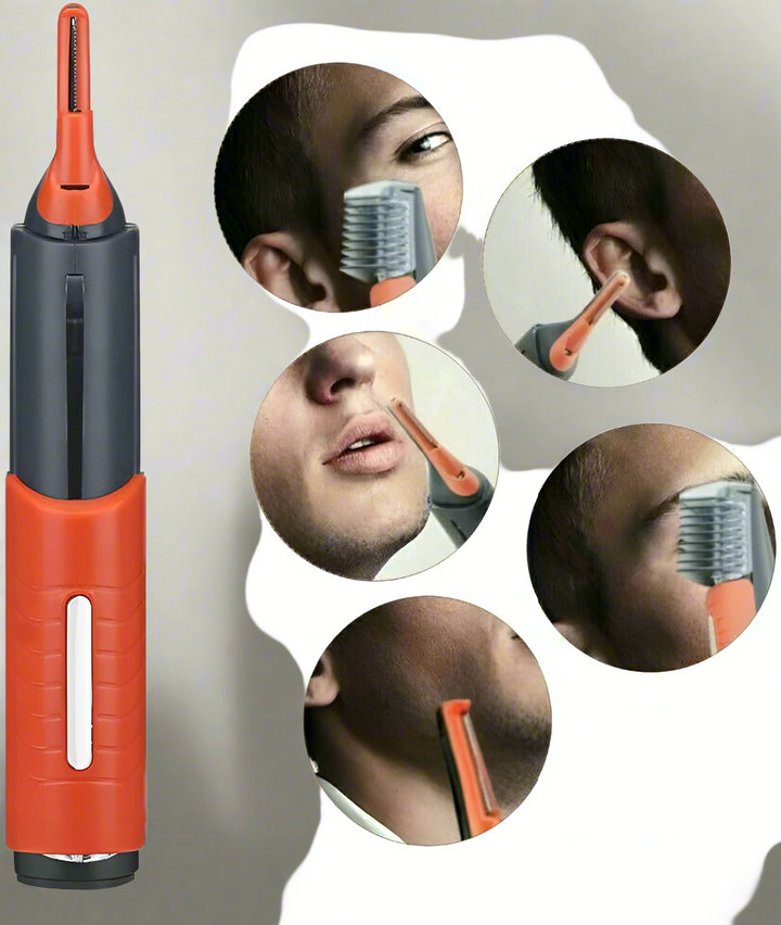 Präzisions-Trimmer mit integriertem LED-Licht für verbesserte Sichtbarkeit bei der Pflege von Nase, Ohren & Augenbrauen.