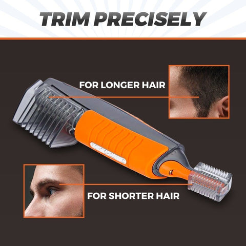 Umfassendes Set des Präzisions-Trimmers mit verschiedenen Aufsätzen für Bart, Nase, Ohren und Augenbrauenpflege.