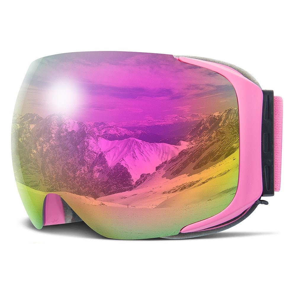 Magnetische Skibrille für Damen & Herren. Schneller Linsenwechsel, UV-Schutz. Ideal für Schnee.