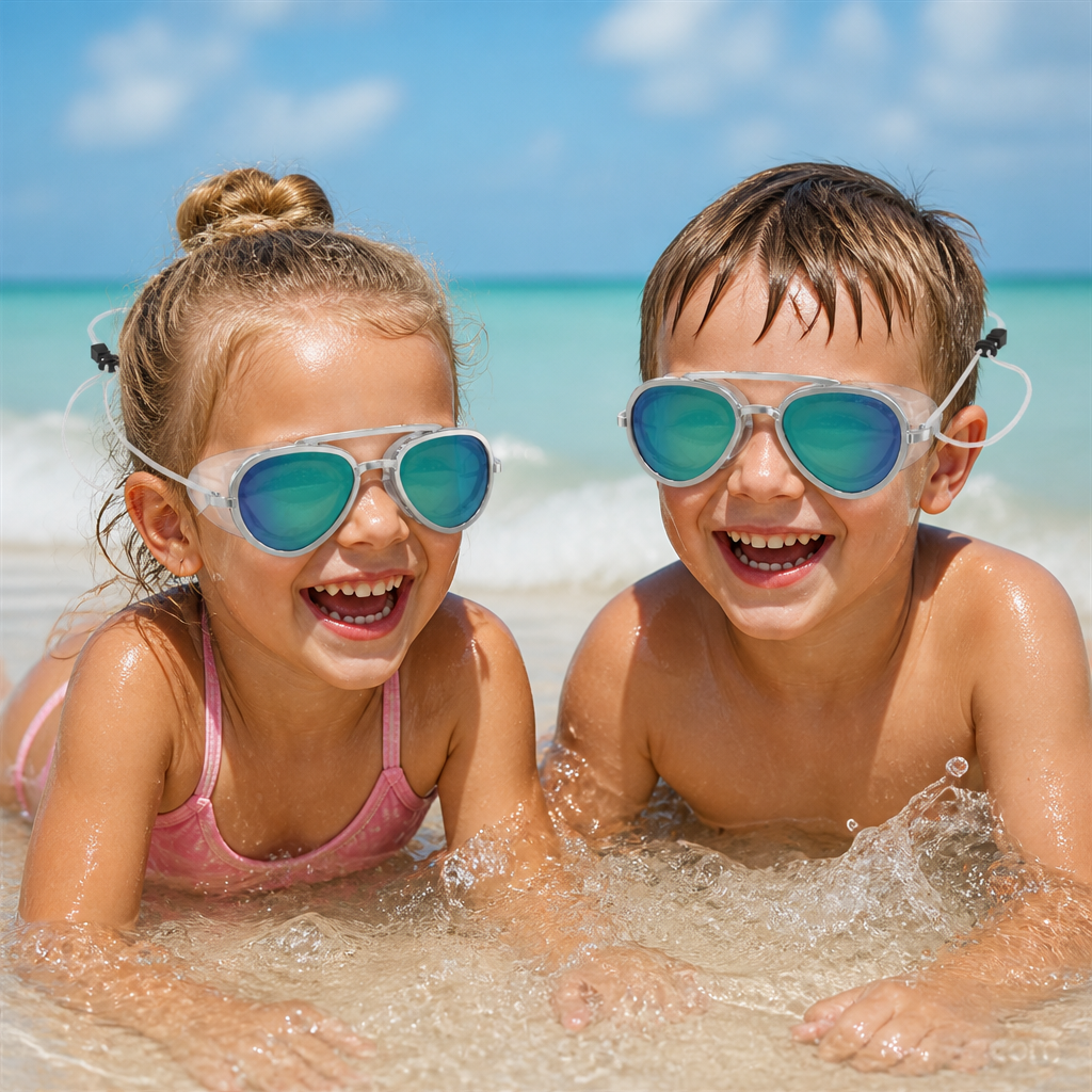 Unisex Pro Aviator Schwimmbrille mit UV400 & Anti-Beschlag für klares Sehen beim Sportschwimmen.