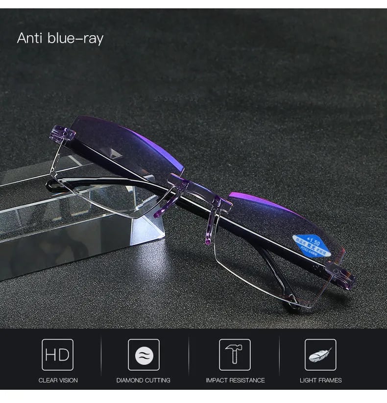 Flexible Anti-Blaulicht-Lesebrille, unisex, für Fernsicht und Nahsicht, Komfort.