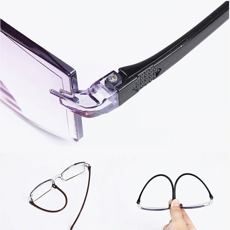Leichtgewichtige Unisex Gleitsichtbrille mit Blaulichtfilter für digitales Arbeiten.
