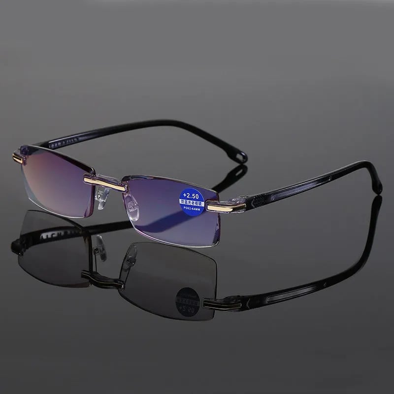 Moderne Unisex Progressive Sehhilfe mit Blaulichtfilter, ideal für Lesen & Computer.