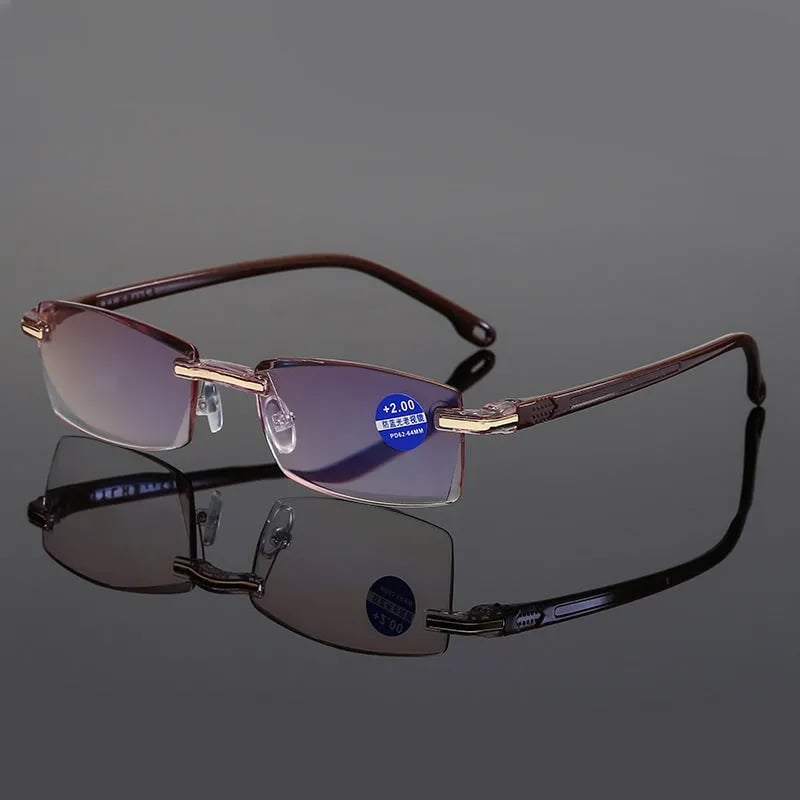 Elegante Unisex Lesebrille, progressiv, mit Blaulichtschutz für klare Sicht.
