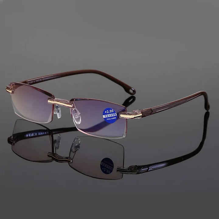 Elegante Unisex Lesebrille, progressiv, mit Blaulichtschutz für klare Sicht.