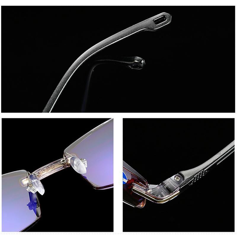 Moderne Unisex Gleitsicht-Lesebrille mit Blaulichtfilter, ideal für Nah-, Mittel- & Fernsicht, leichter Komfort.