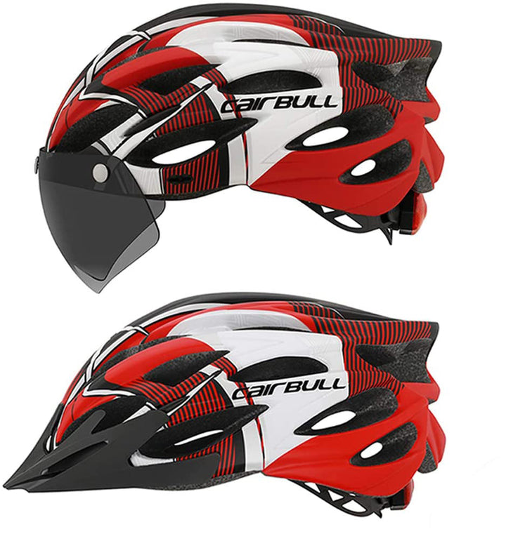 Der ProGuard Fahrradhelm: Unisex, sicher, mit integriertem Rücklicht und schützendem Visier – perfekt für Radsportler.