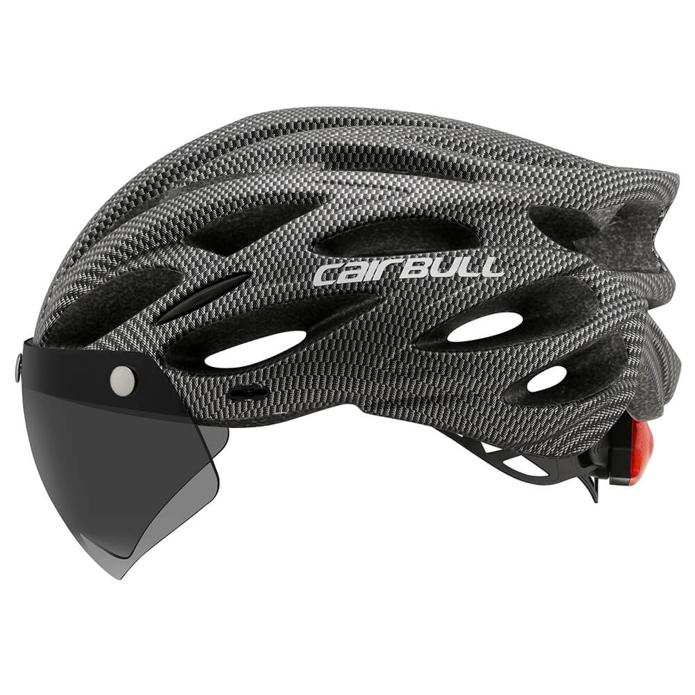 Sicherer ProGuard Fahrradhelm für Damen & Herren mit integriertem LED-Rücklicht & abnehmbarem Visier. Optimaler Schutz.