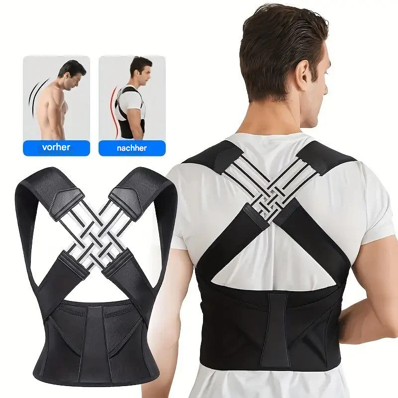 Ergonomischer Haltungstrainer & Schulterstütze für verbesserte Körperhaltung bei Männern & Frauen.