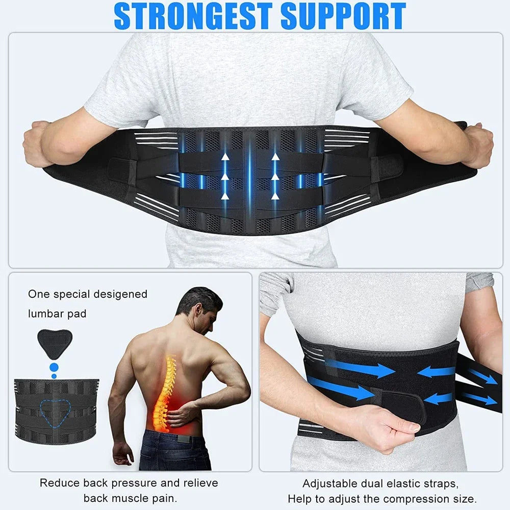 Orthopädischer Unisex Rückenstützgurt, ideal zur Haltungskorrektur & Stärkung der Rückenunterstützung.