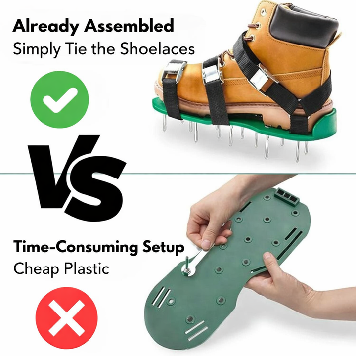 Unisex Rasenlüfter Schuhe, perfekte Gartenhelfer für bequeme Rasenbelüftung während der Gartenarbeit.