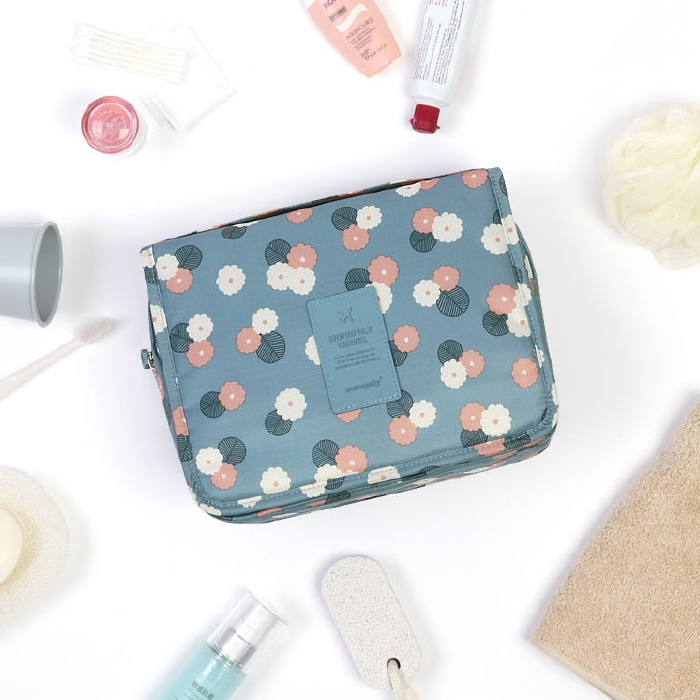 Unisex Reise-Kulturbeutel: wasserabweisend, faltbar mit Haken für perfekte Organisation von Kosmetik & Pflege.