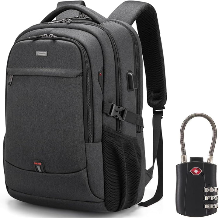 Unisex Reise-Laptoprucksack, wasserdicht, diebstahlsicher mit USB-Ladefunktion für Pendler.