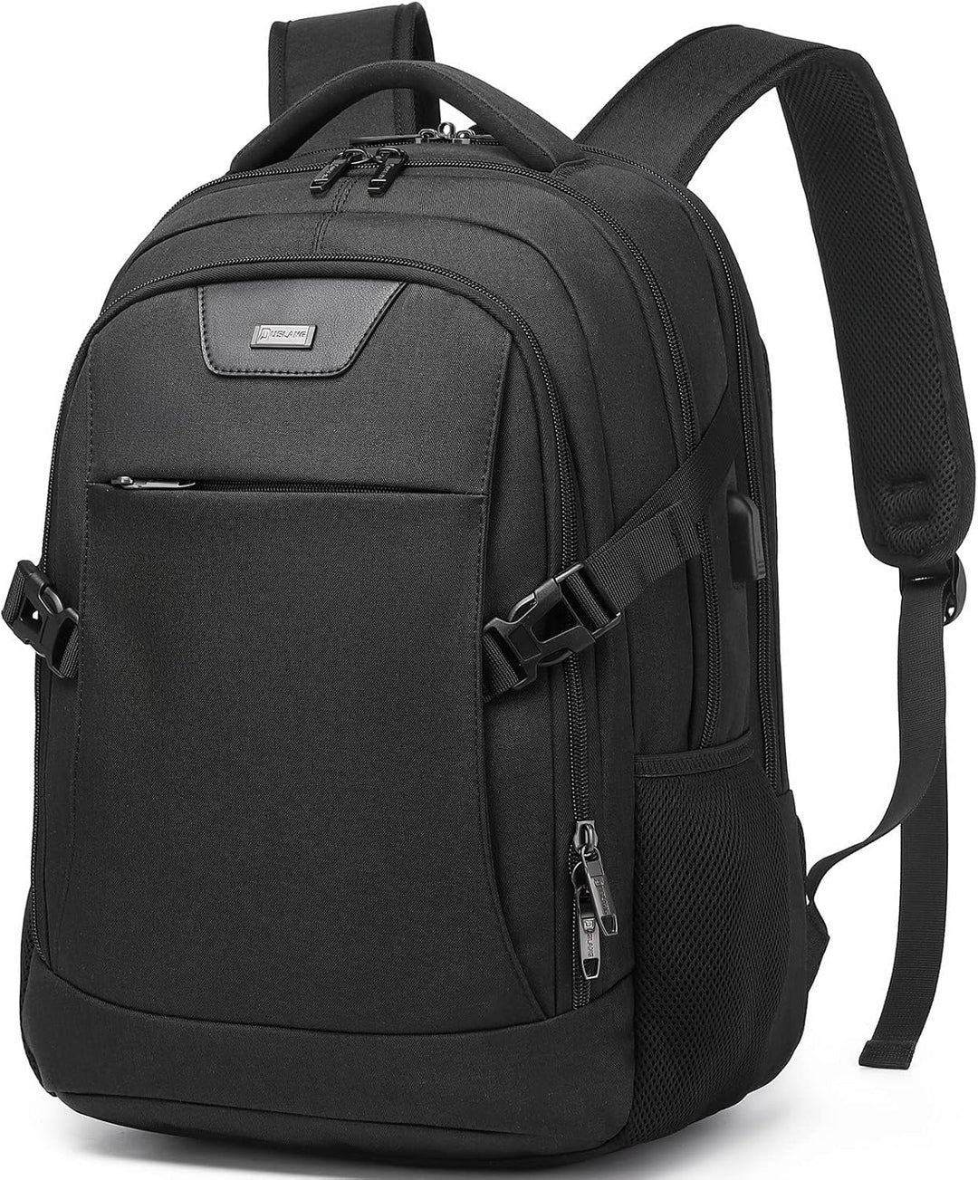 Robuster Laptoprucksack, wasserdicht mit Diebstahlsicherung, externem USB-Ladeport.