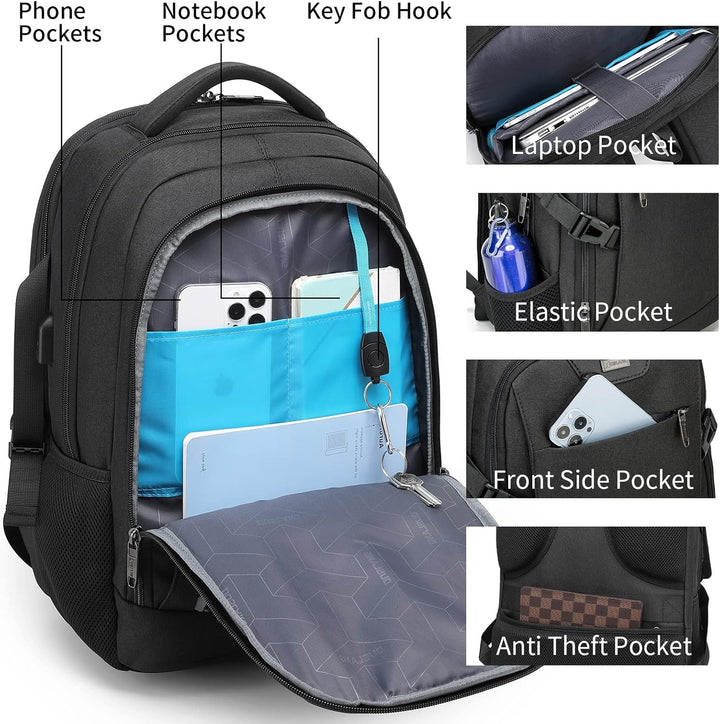 Bequemer, sicherer Laptoprucksack, wasserdicht, diebstahlsicher & mit intelligenten Funktionen.