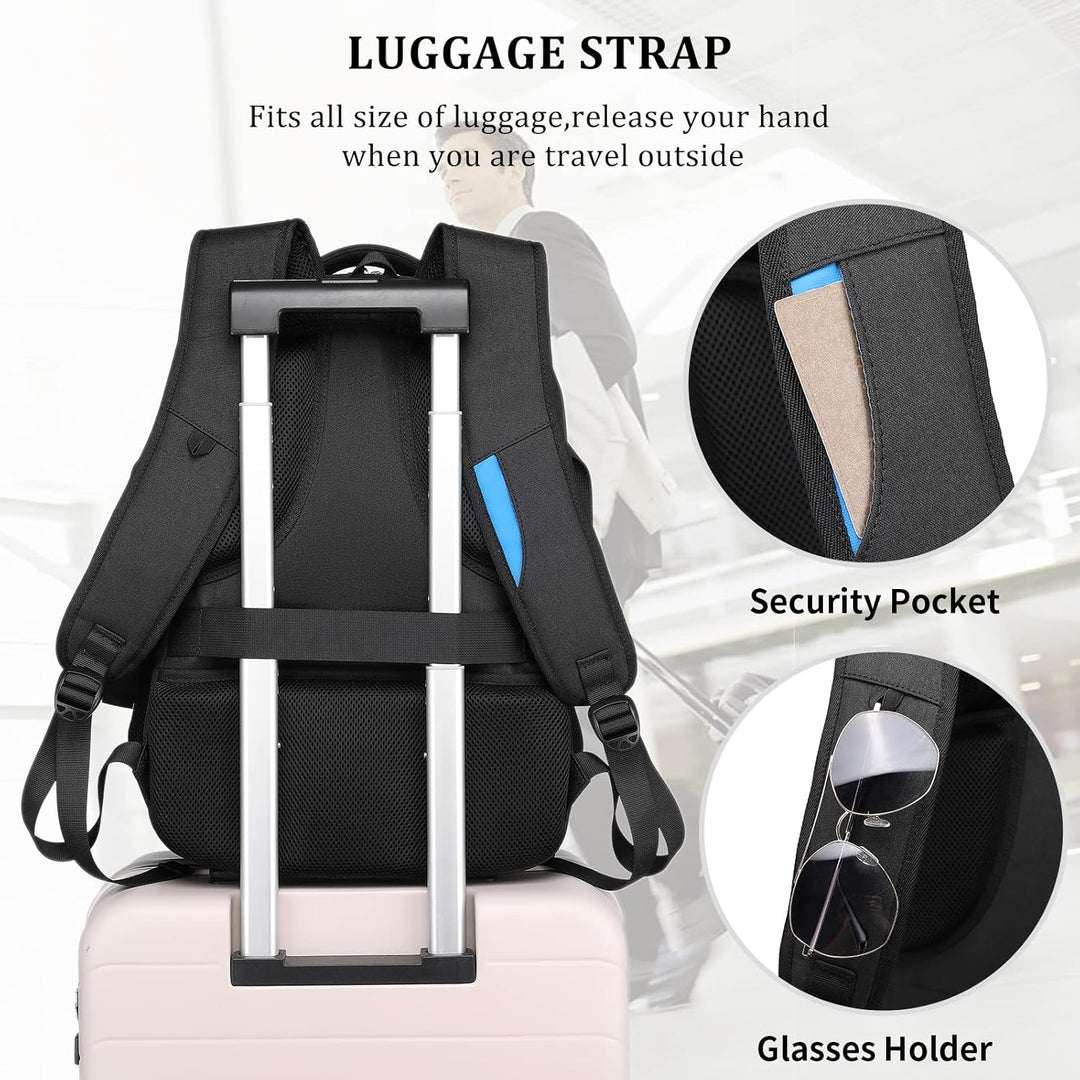 Innovativer Pendlerrucksack, wasserdicht, diebstahlsicher, Laptopfach, leicht zugängliche Taschen.