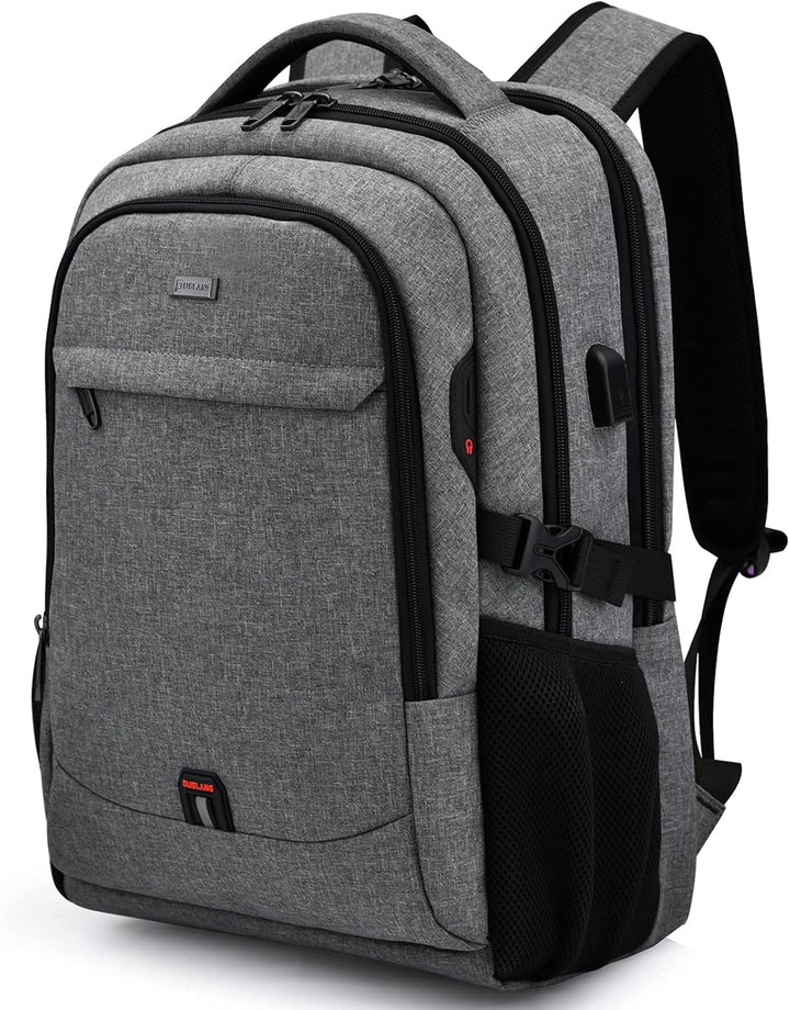 Hochwertiger Laptop-Reiserucksack, wasserdicht, diebstahlsicher & praktischer Trolley-Gurt.