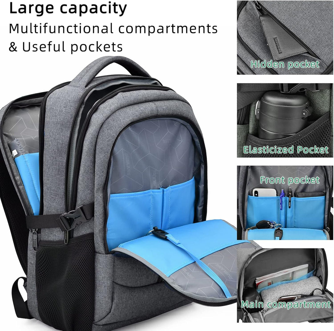 Moderner Unisex Rucksack, wasserdicht, diebstahlsicher, Laptop, viele Organizerfächer.
