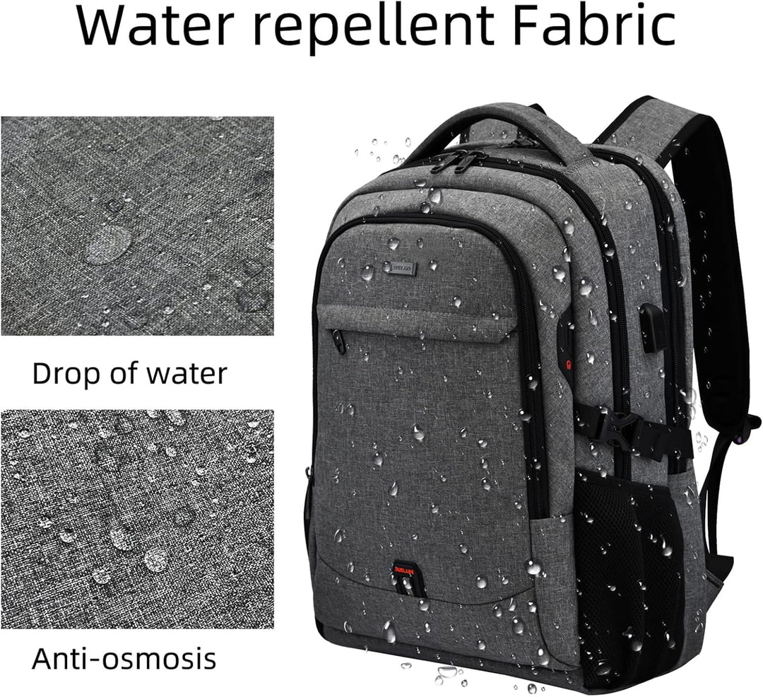 Smartes Design: wasserdichter Diebstahlschutz-Rucksack, USB-Ladefunktion & Laptopfach.