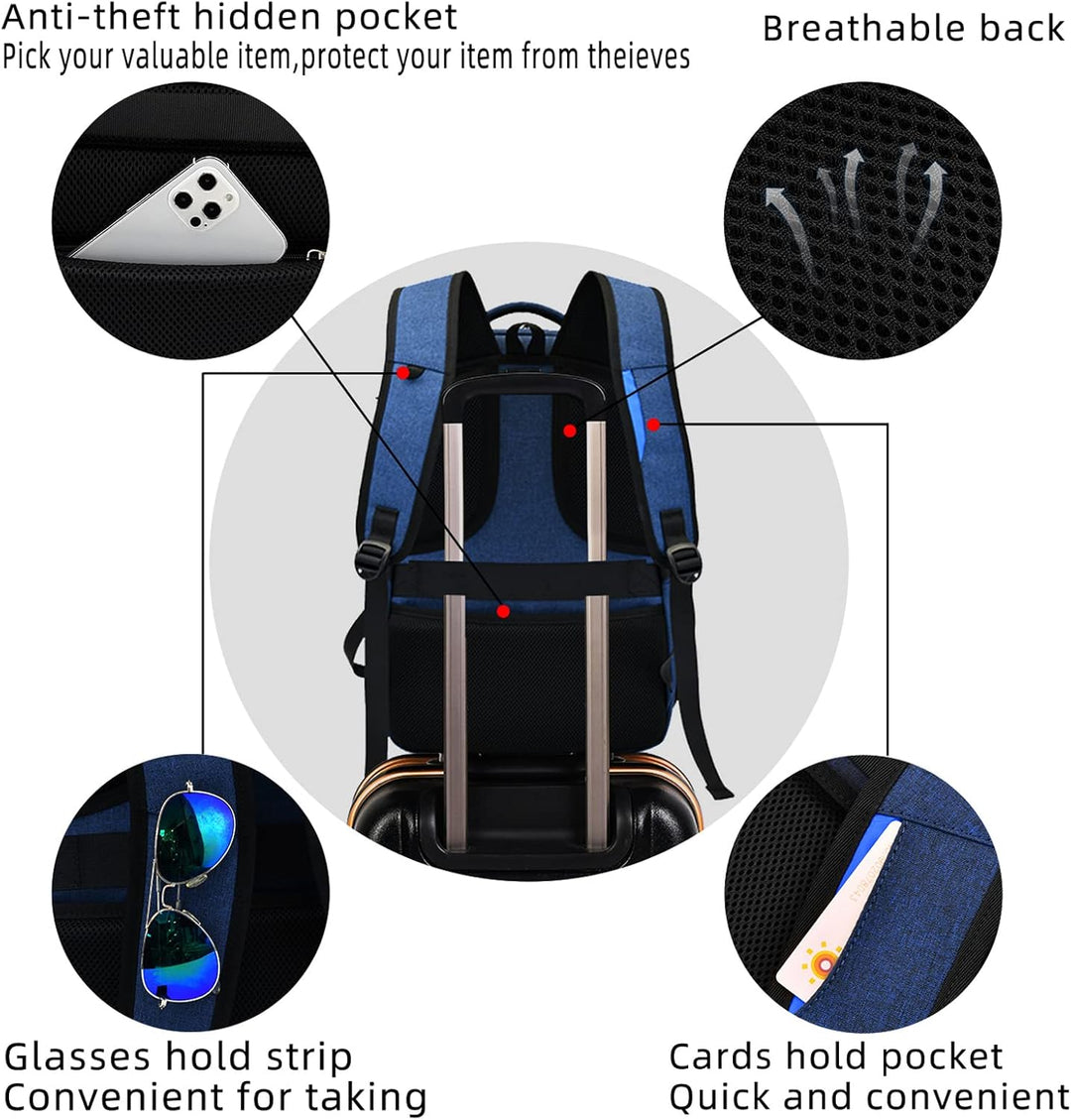 Unisex Business-Laptoprucksack, wasserdicht, diebstahlsicher, perfekt für tägliches Pendeln.