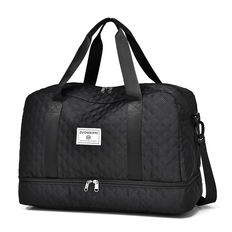 Faltbare Reisetasche für Alltag & Sport. Unisex-Design mit integriertem Schuh- & Nassfach für Komfort.