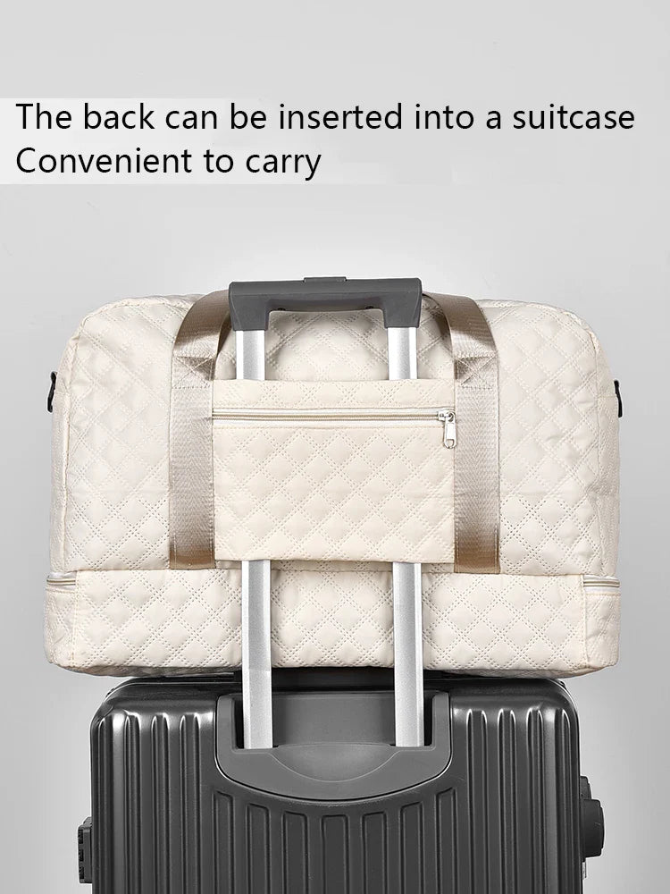 Kompakte faltbare Handgepäcktasche, unisex. Cleveres Schuh- & Nassfach für getrennte Aufbewahrung.