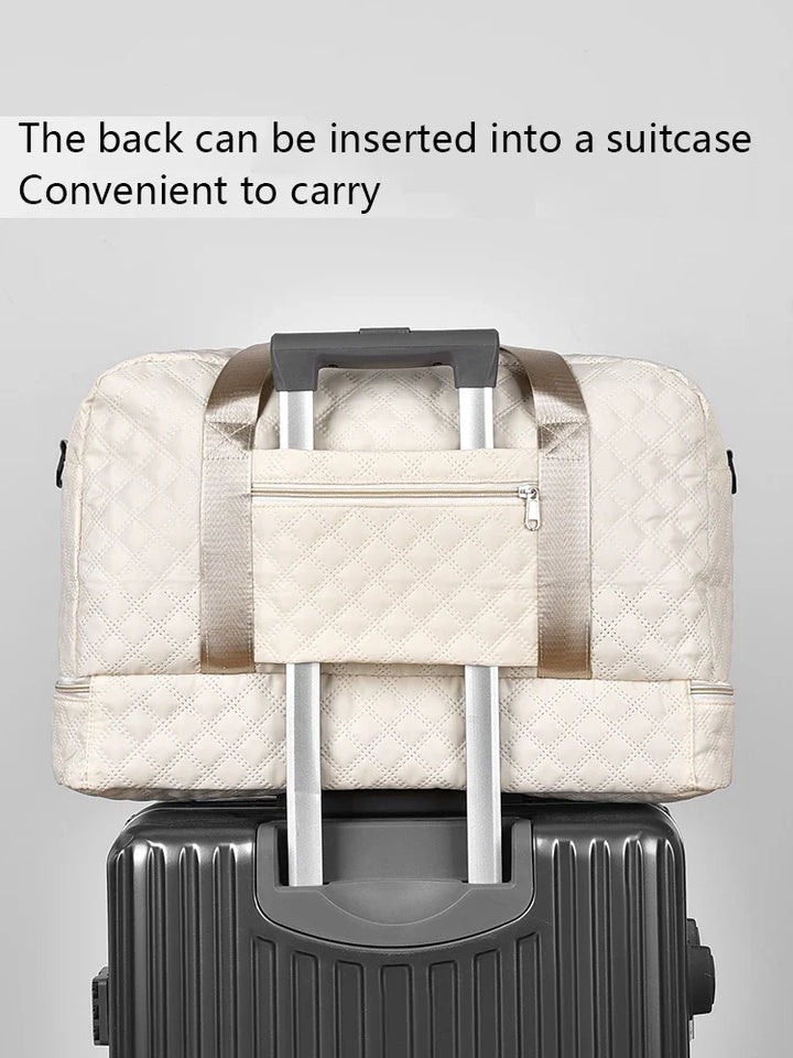 Kompakte faltbare Handgepäcktasche, unisex. Cleveres Schuh- & Nassfach für getrennte Aufbewahrung.