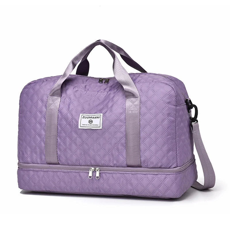 Geräumige faltbare Reisetasche unisex. Separate Fächer für Schuhe & nasse Sachen. Für alle Reisen.