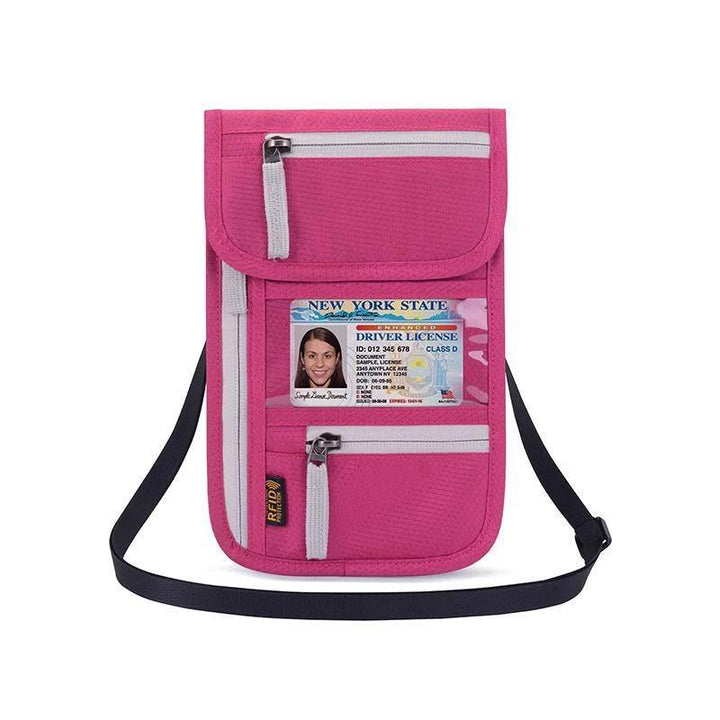 Rückansicht der Unisex Reisebrieftasche, zeigt schlankes Design und hochwertige Verarbeitung.
