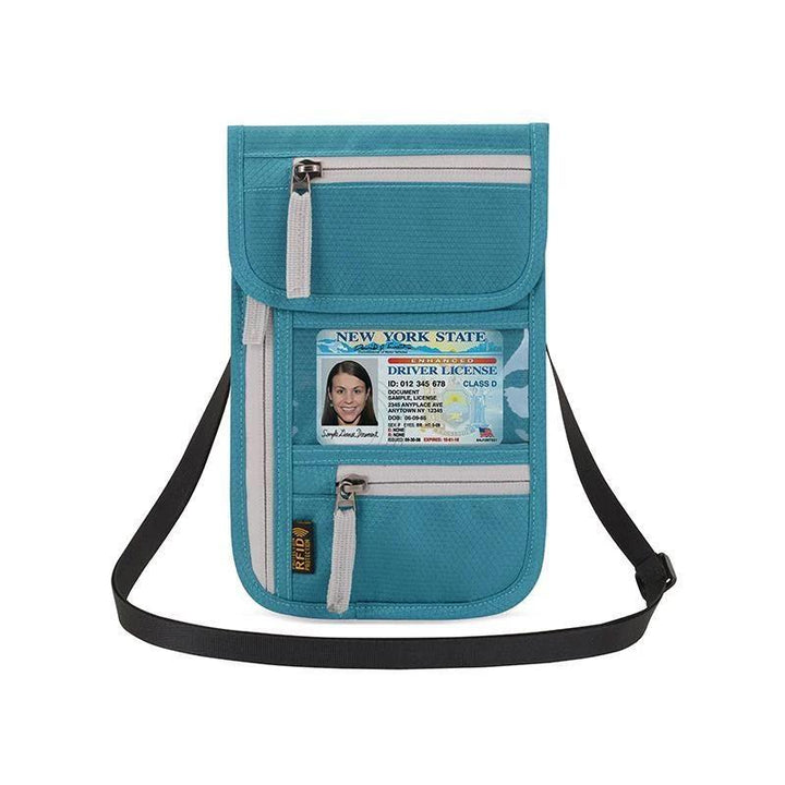 Stressfrei reisen mit dieser Unisex Reisebrieftasche, RFID-Schutz für alle wichtigen Dokumente.