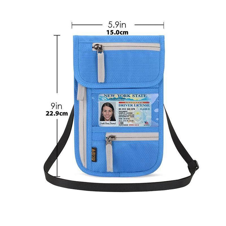 Elegante Unisex Reisebrieftasche aus Polyester, robust und leicht, ideal für internationale Reisen.