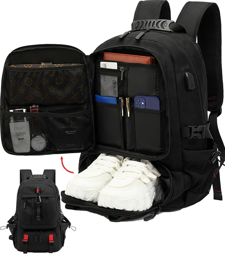 Unisex Reiserucksack 60L, wasserdicht, ideal für Abenteuer & Reisen. Organisiertes Gepäck mit vielen Fächern.