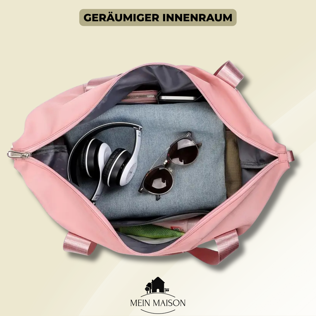 Handliche Unisex Reisetasche, leicht zu verstauen. Perfekt als Handgepäck oder Zusatzgepäck auf Reisen.