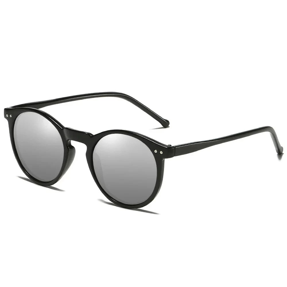 Runde Retro Sonnenbrille mit UV400 Schutz für Damen & Herren. Ideal für Reisen & Outdoor-Aktivitäten.