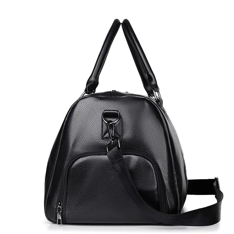 Unisex Vintage Sport- & Reisetasche aus wasserdichtem PU, vielseitig für Motorrad und Kurztrip.