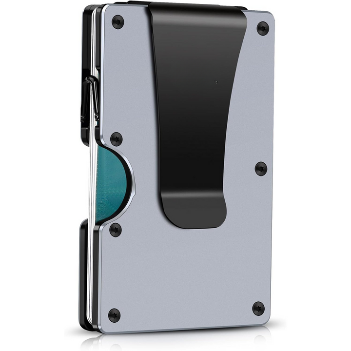 Sichere Unisex Geldbörse mit RFID Blocker & Geldclip für Karten und Bargeld.