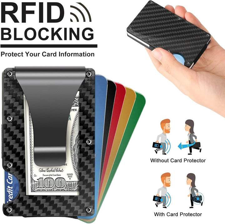 Modernes unisex Slim Wallet mit RFID Schutz & Geldclip, stilvolles Accessoire.