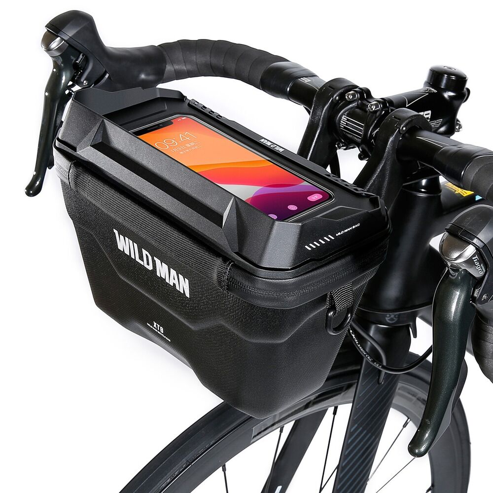 Unisex RideEase Lenkertasche für Fahrräder mit Smartphone-Fach & abnehmbarem Schultergurt, wasserdicht.