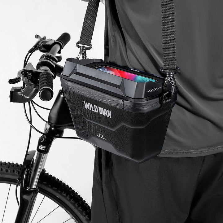 RideEase Fahrrad Lenkertasche, wasserfest, mit Platz für Handy und kleine Gegenstände bei Outdoor-Aktivitäten.