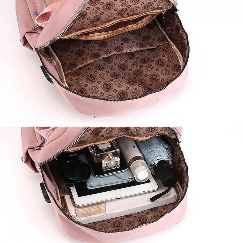 Praktischer unisex Rucksack, wasserdicht, mit USB-Port, für Laptop & tägliche Dinge.