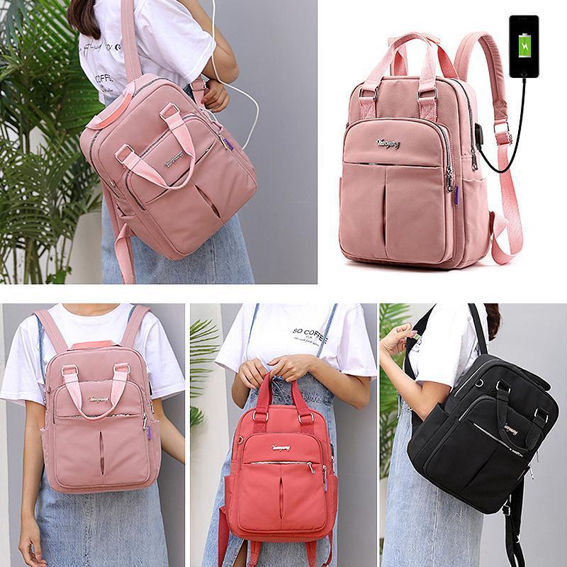 Stilvoller Alltagsrucksack, unisex, wasserdicht & mit praktischem USB-Anschluss.