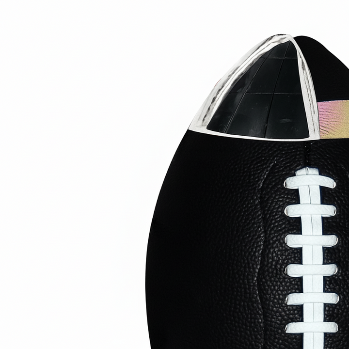 Profi Rugby Ball Größe 9 aus wetterfestem PU-Leder, perfekt für anspruchsvolles Rugby Training & Turniere.