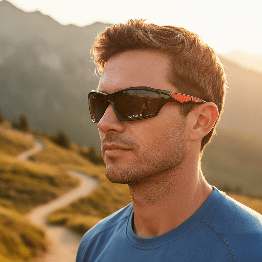 Unisex runde polarisierte Sonnenbrille mit UV400 Schutz und leichtem Metallrahmen für stilvollen Augenschutz.