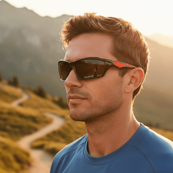 Unisex runde polarisierte Sonnenbrille mit UV400 Schutz und leichtem Metallrahmen für stilvollen Augenschutz.