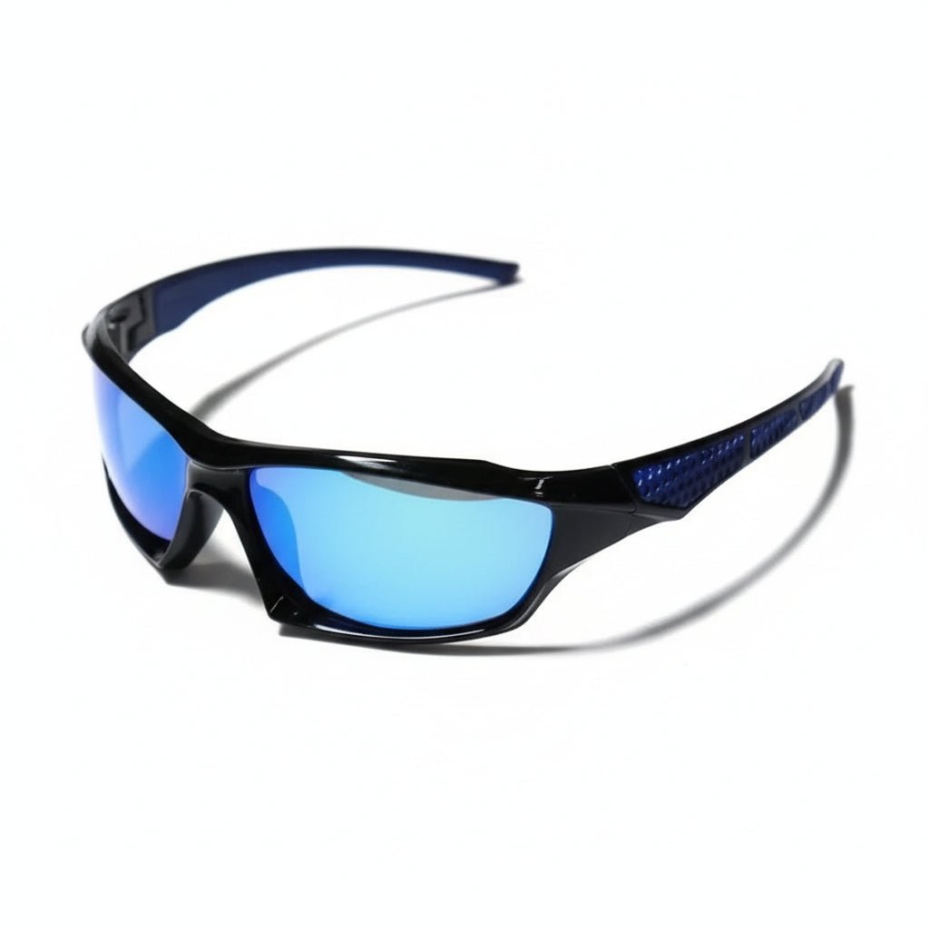 Klassische runde Sonnenbrille, polarisiert, UV400 Schutz, unisex Design mit robustem Metallrahmen.