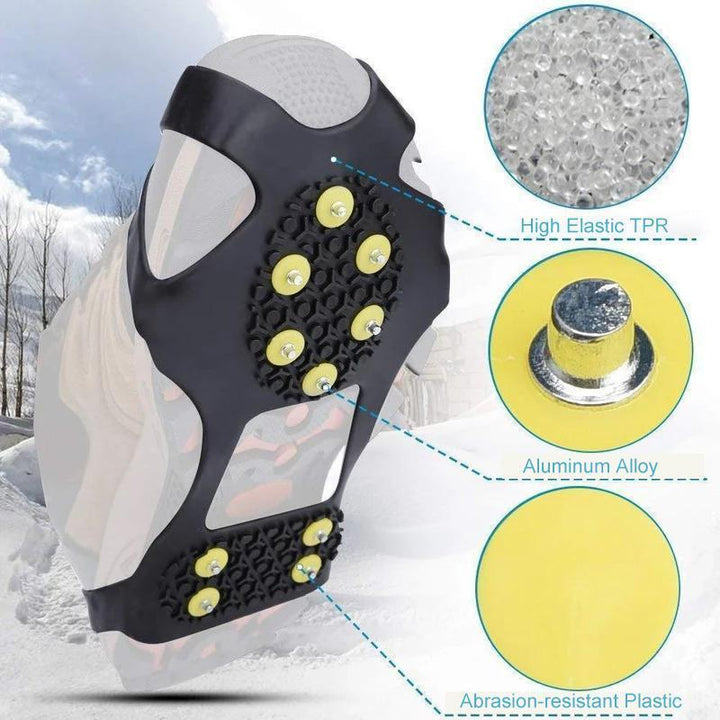 Starke Schuhgriffe mit Spikes für überlegene Traktion auf Eis & festem Schnee, unisex.